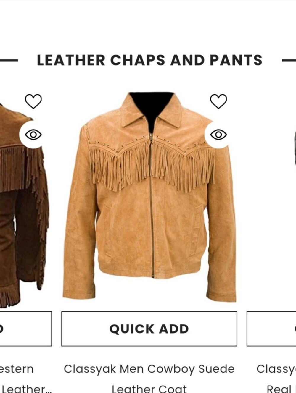 Classyak MEN'S LEATHER WESTERN jacket.